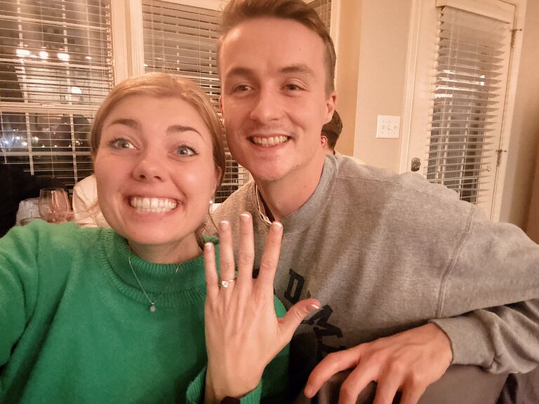 We got engaged at St Luke's Catholic Church in Indianapolis, IN after daily mass in front of the tabernacle !