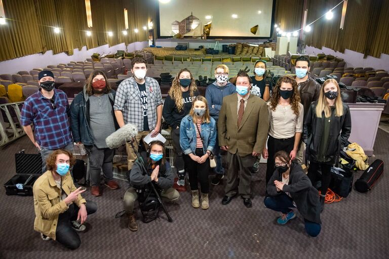 The cast and crew of the film.
