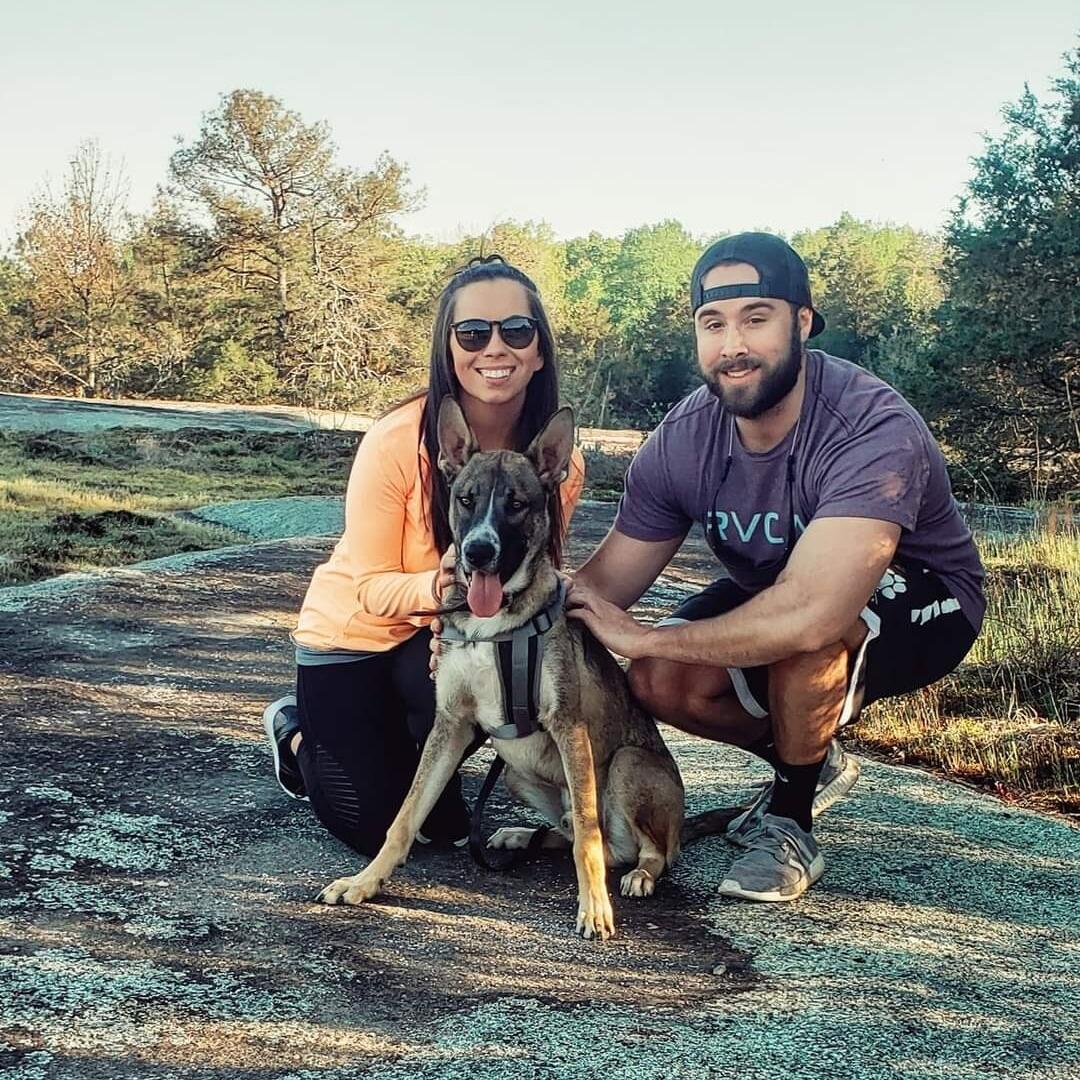 Our sweet boy Draco! So much fun taking him on trails (even if he drags us along)