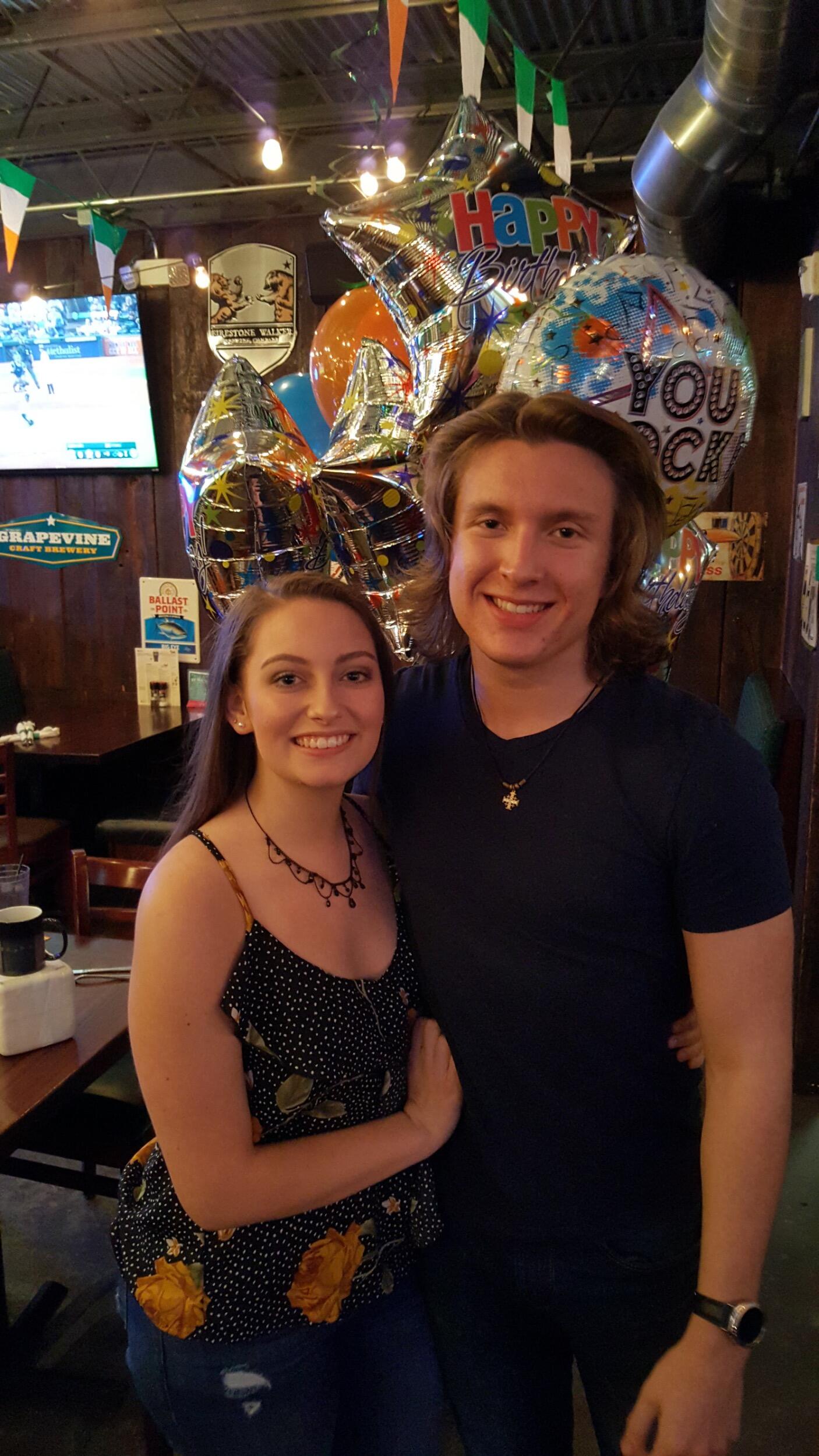 They celebrate their first birthday together as a couple.