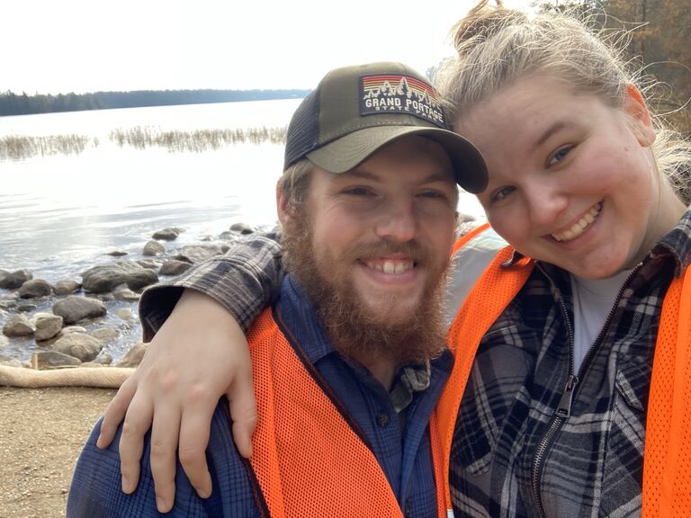 Simon took Emma to see the headwaters of the Mississippi River. And that is when Emma told Simon to trim his beard.