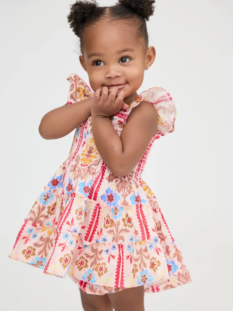 Pink floral child mommy and me dress for wedding from Hill House