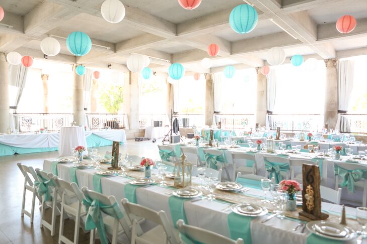 Veranda Wedding Reception With Paper Lanterns