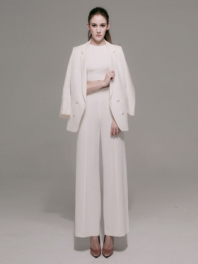 wedding one piece pantsuit