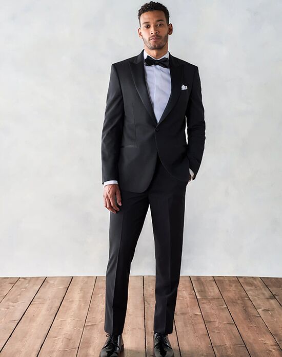 The Black Tux Stretch Wool Black Tuxedo Wedding Tuxedo