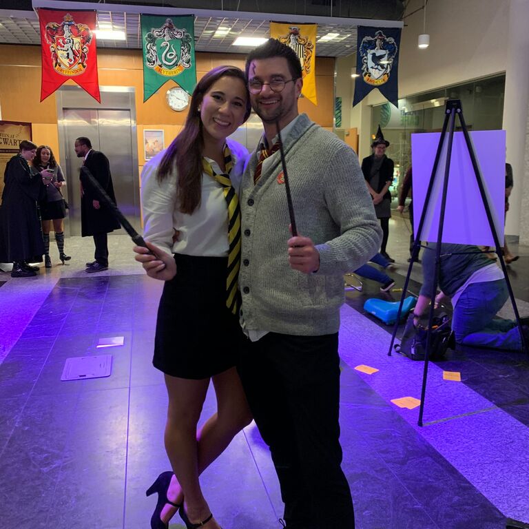 We bonded early on over our shared love of Harry Potter. A museum in downtown Raleigh had a Harry Potter themed Halloween party...you bet we were there!