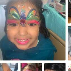 heart face painting designs