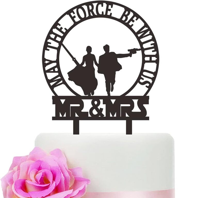  May The Force Be With US Funny Wedding Cake Topper