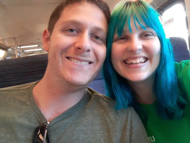 On the way to our first Dallas Stars game (vs Tampa Bay Lightning)!