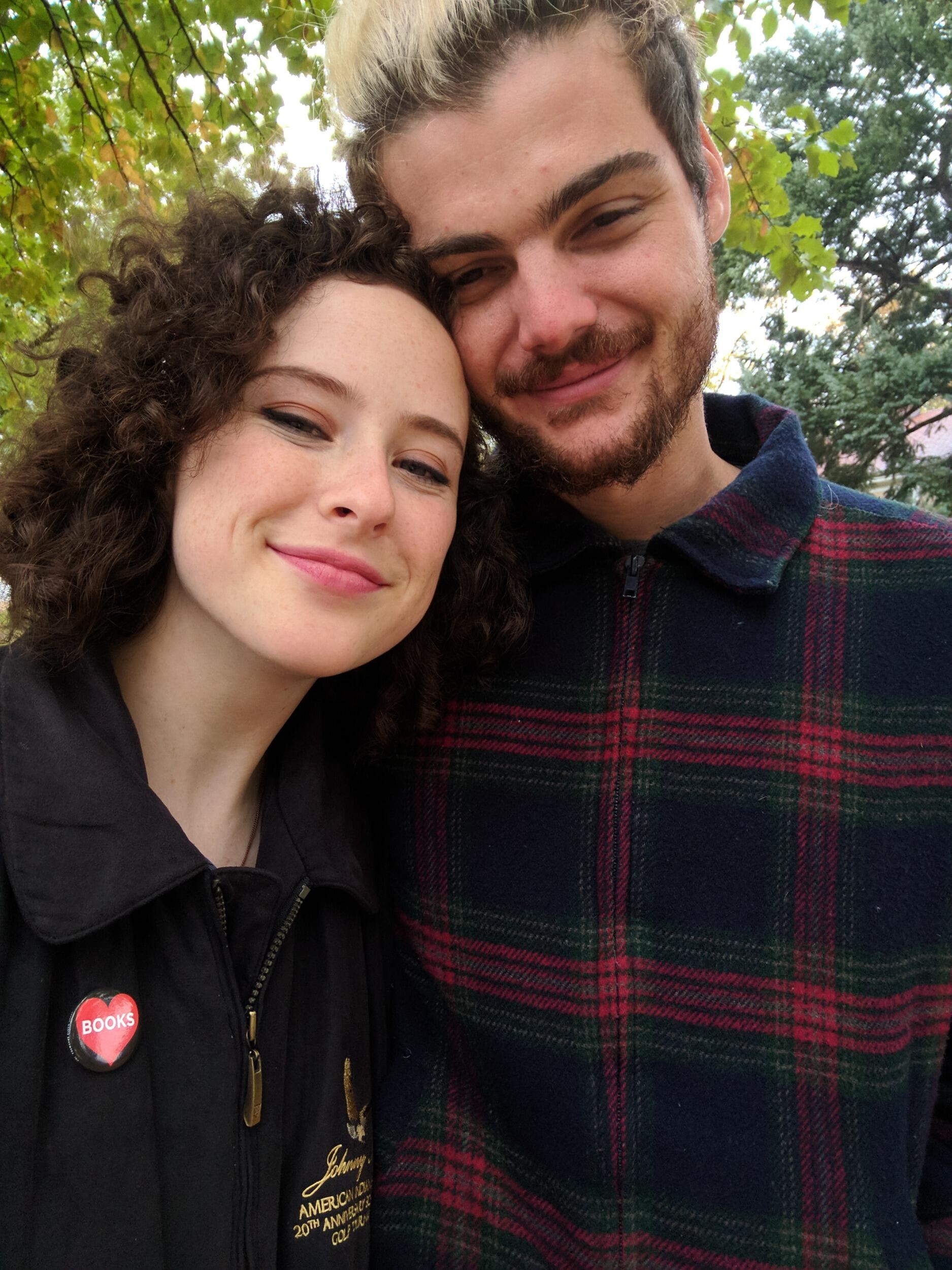 Fall Break at St. Olaf! Nate came to visit Minnesota for the first time. Pictured here is also Rosie's "BOOKS" pin she always wore on her jacket. Nate loving referred to it as her "SKOOB" pin since it was always backwards in pictures.