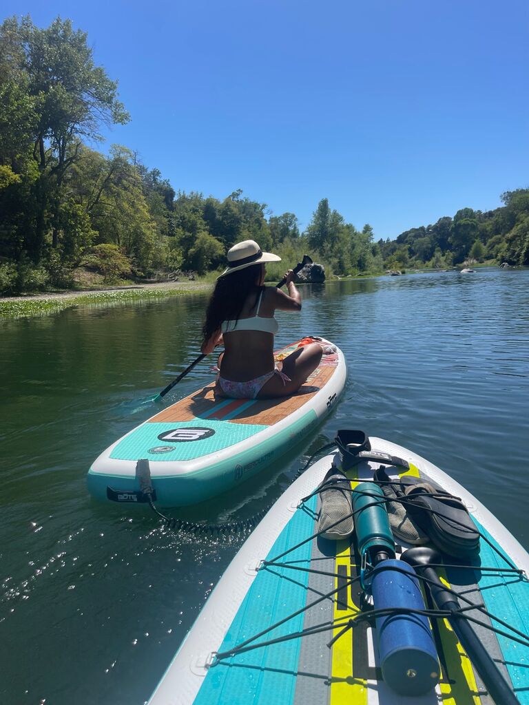 Our New Found Hobby, Paddle Boarding Down the Russian River.