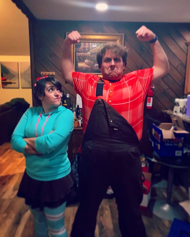 Andrew also introduced Erika to HIS friend group traditions: the Poconos! Erika's first trip was over halloween where she got to dress Andrew up as Wreck-it-Ralph. To this day, this remains one of the main reasons she wanted to date him. 