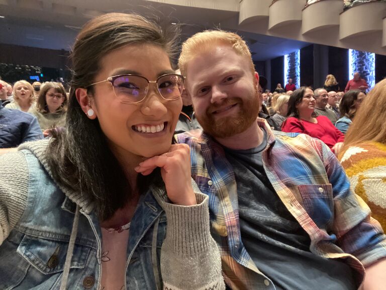 Our date to see “Choir of Man”.