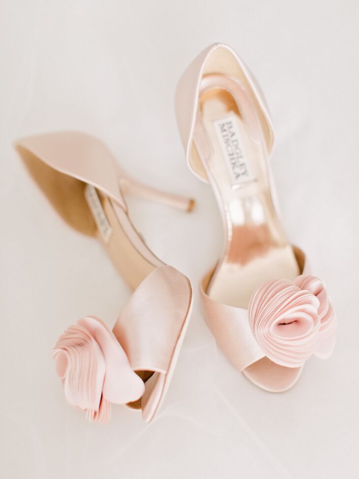 blush pink heels for wedding