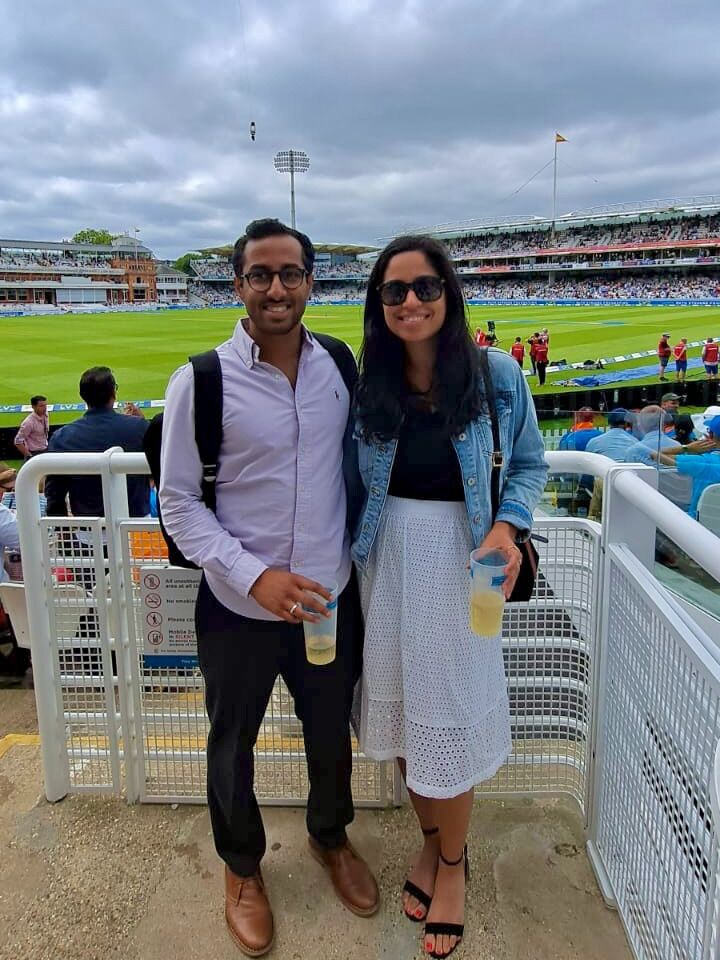 @Lords Cricket Grounds.
Our first test match and a crash course for Anjali on cricket. ENG v. IND. India won! Chak de India!