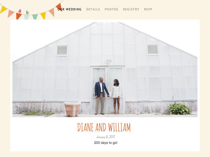 Sito web di matrimonio personalizzato The Knot