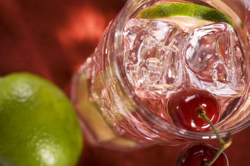 Tailgate themed party ideas - cherry lime mocktails