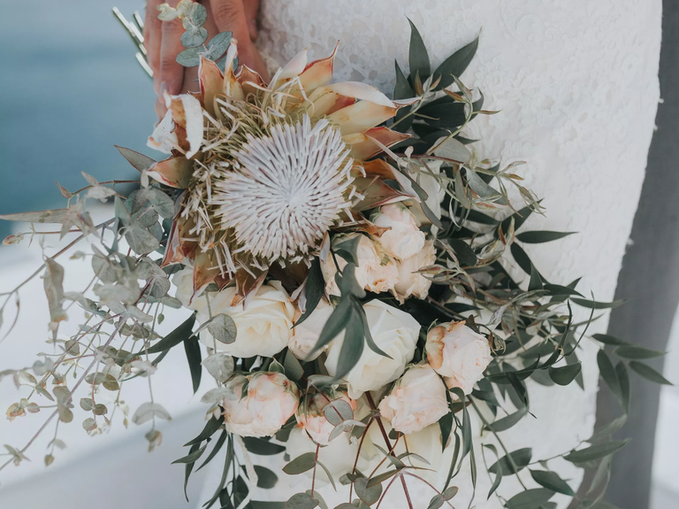 Soft Pink and Ivory Dried Flowers with Lavender & Eucalyptus, Bride's Dried  Flower Bouquet, Boho Wedding Flowers, Hand Made Home Decor