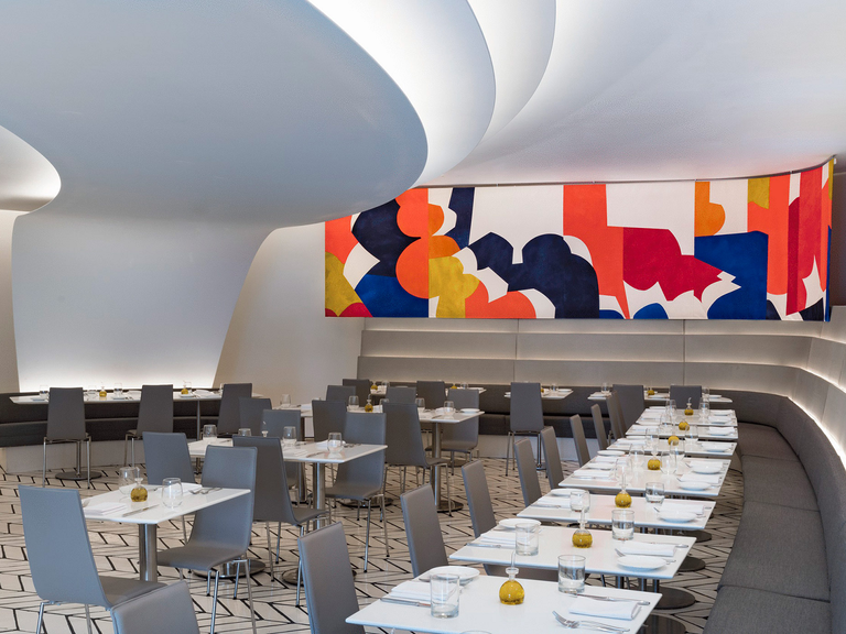 Gorgeous indoor reception area in The Wright at the Solomon R. Guggenheim Museum in New York City