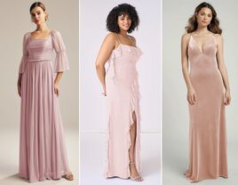 Blush pink bridesmaid dresses