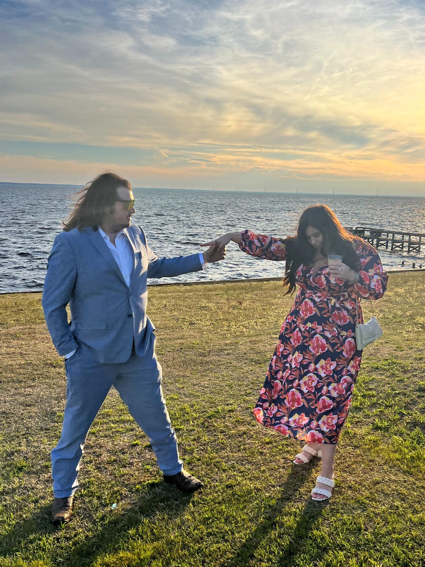 Our first wedding together