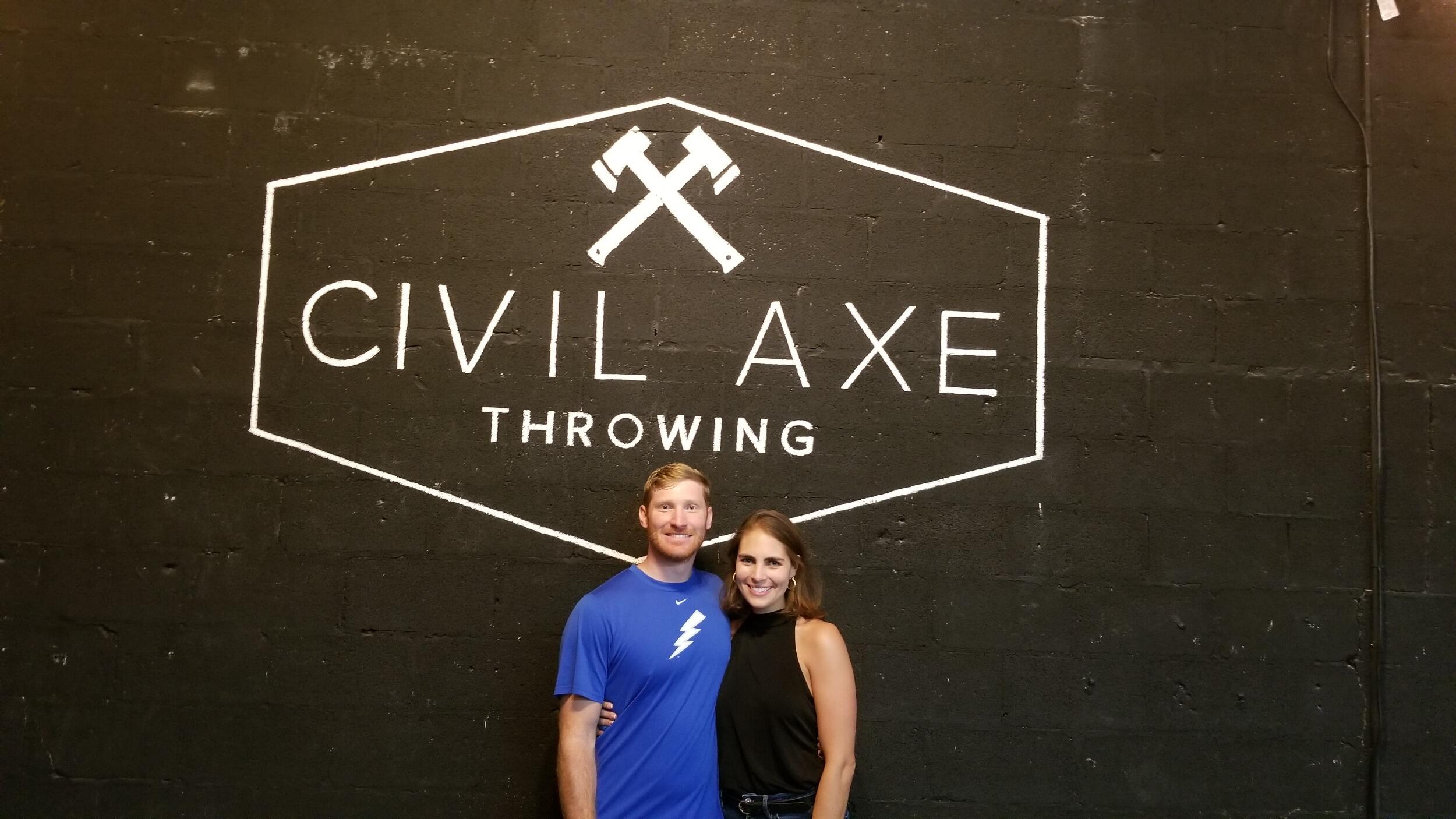 Our first date, where we "axed" each other a lot of questions and starting to get to know each other