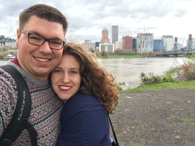 For their first anniversary, Matt and Maddy set off on a weekend adventure to Portland, OR. It was their maiden voyage as a couple and solidified their mutual affection for discovery and embracing novel experiences. They savored the culinary delights of Portland, wandered through downtown in the rain, and cherished every moment of togetherness.