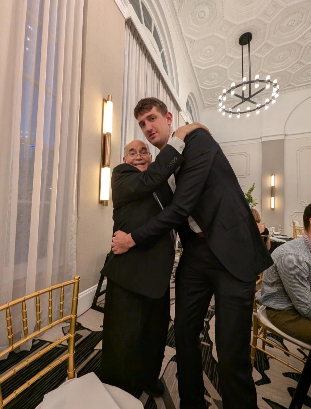 Jonny with Paca...          
(Ken and Mary's Rehearsal Dinner)