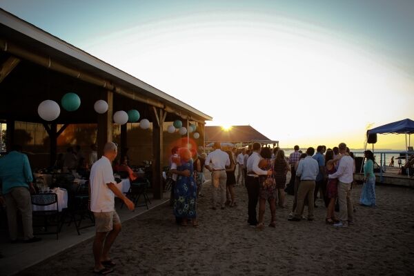 docks beach house wedding