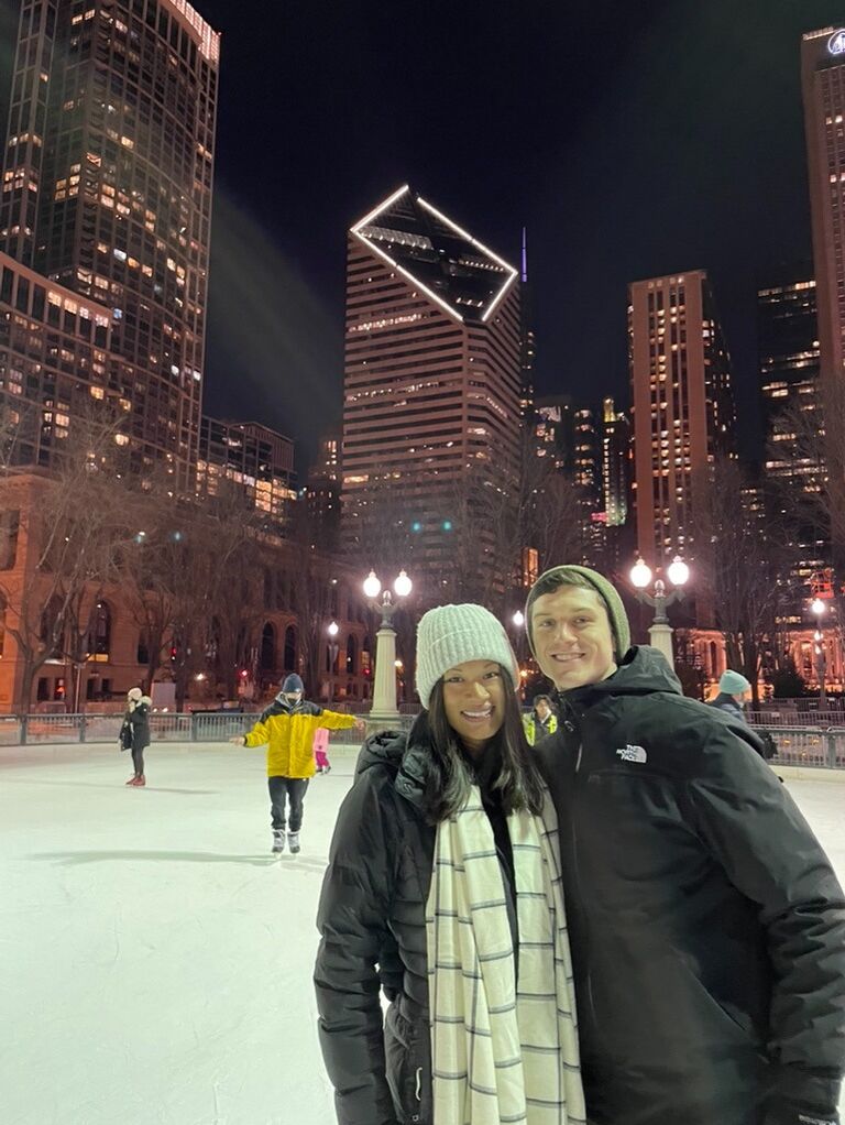 Ice skating at Millenium Park