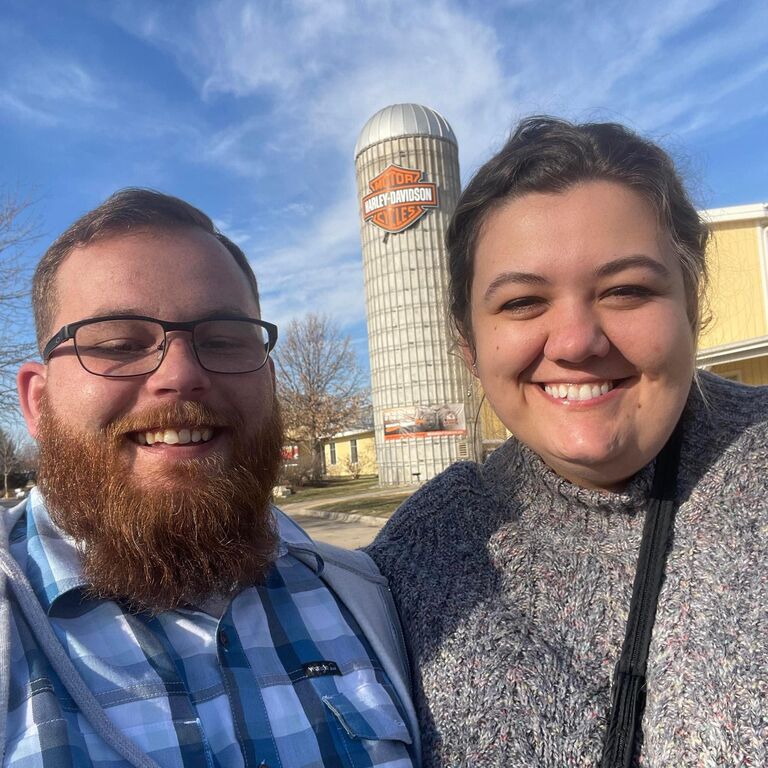 In December, Matthew went back to Iowa with Michaela to visit her family. He fit right in! 