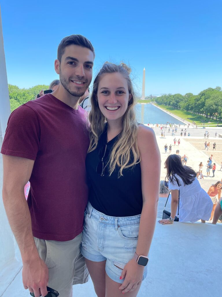 Hannah survived her first vacation with Nick's family in Washington DC!