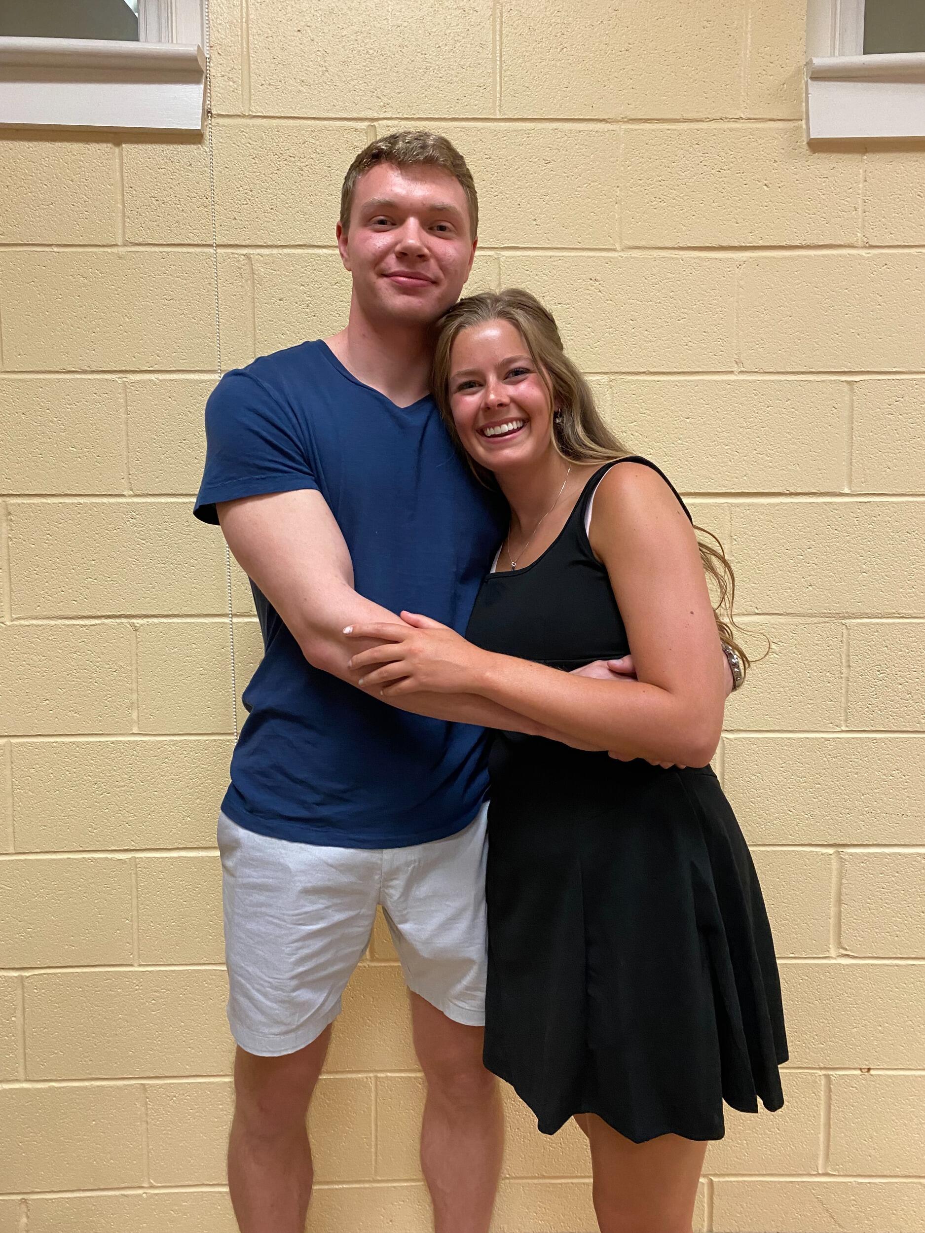 Riley visiting Hannah at school and supporting her at her Petal Points Spring Concert. 