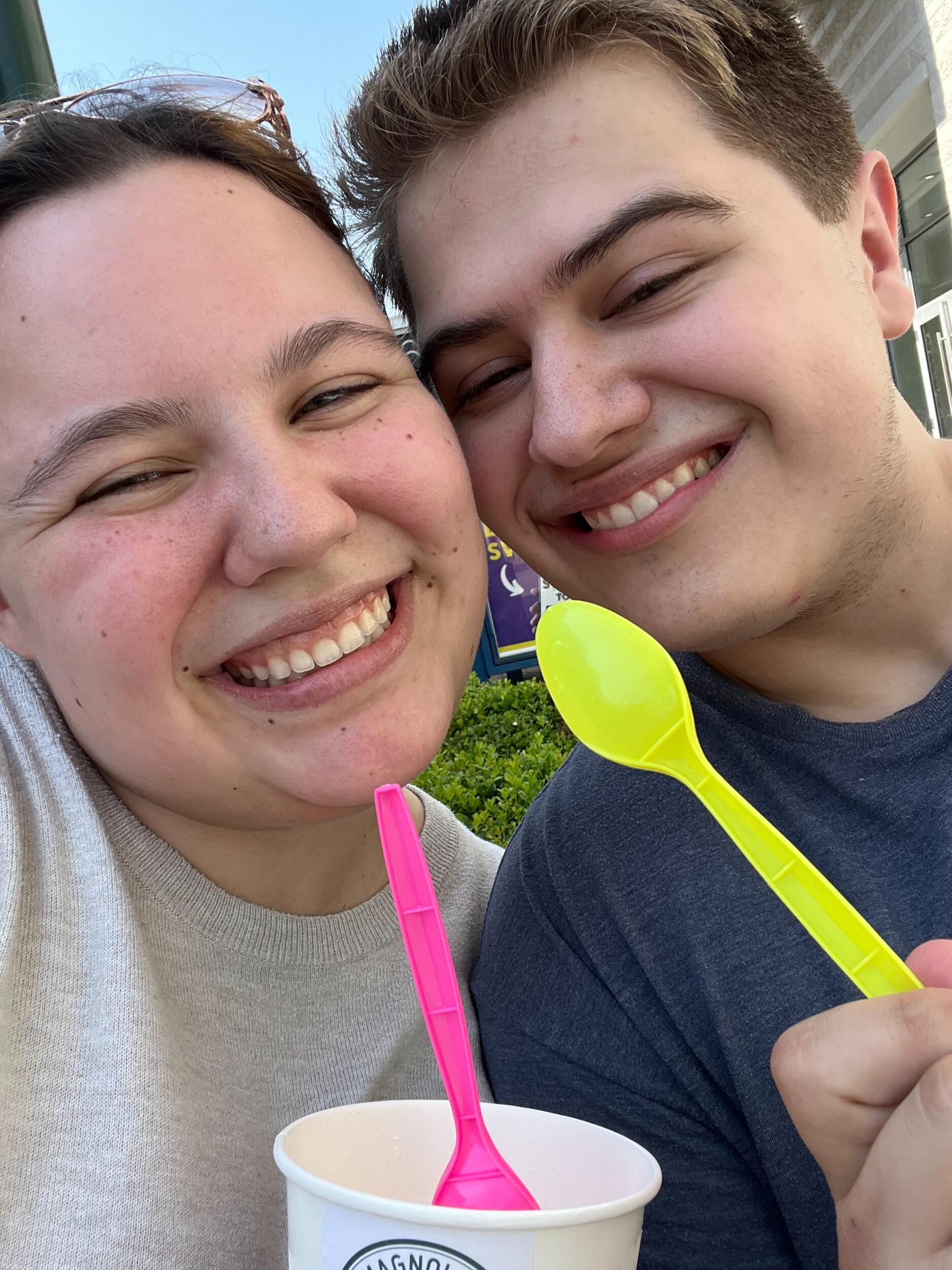 Getting a sweet treat to beat the heat!