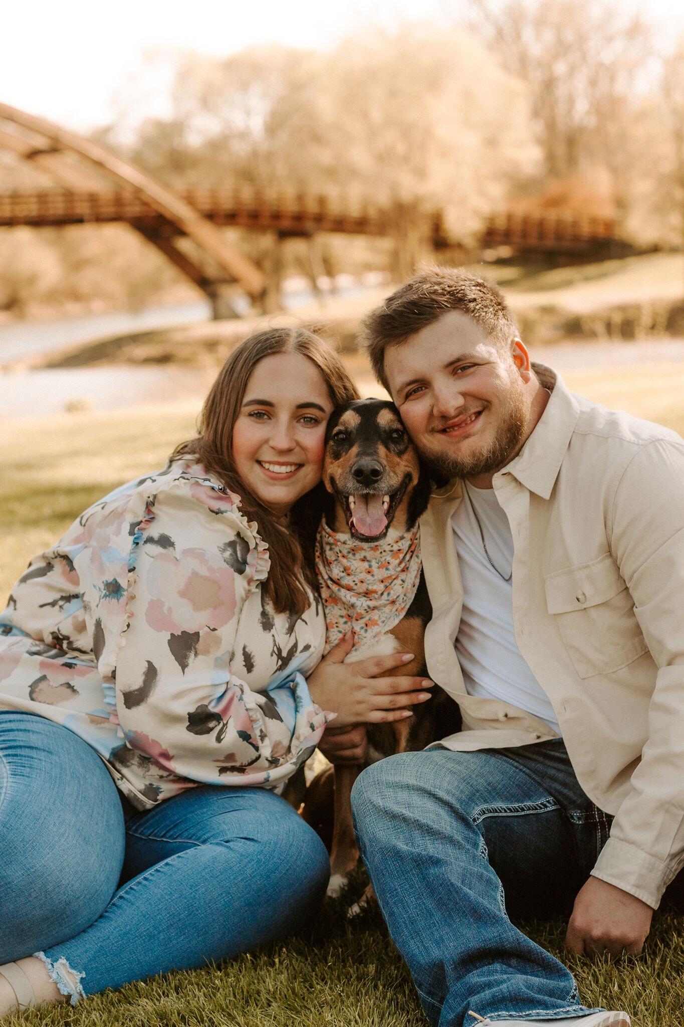 Our family! Maggie was unable to be at our fall engagement pictures as the location did not allow it, so we wanted to get pictures that she could be included in! 