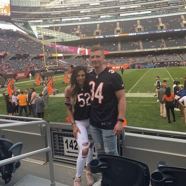 Our first Bears football game at Soldier Field