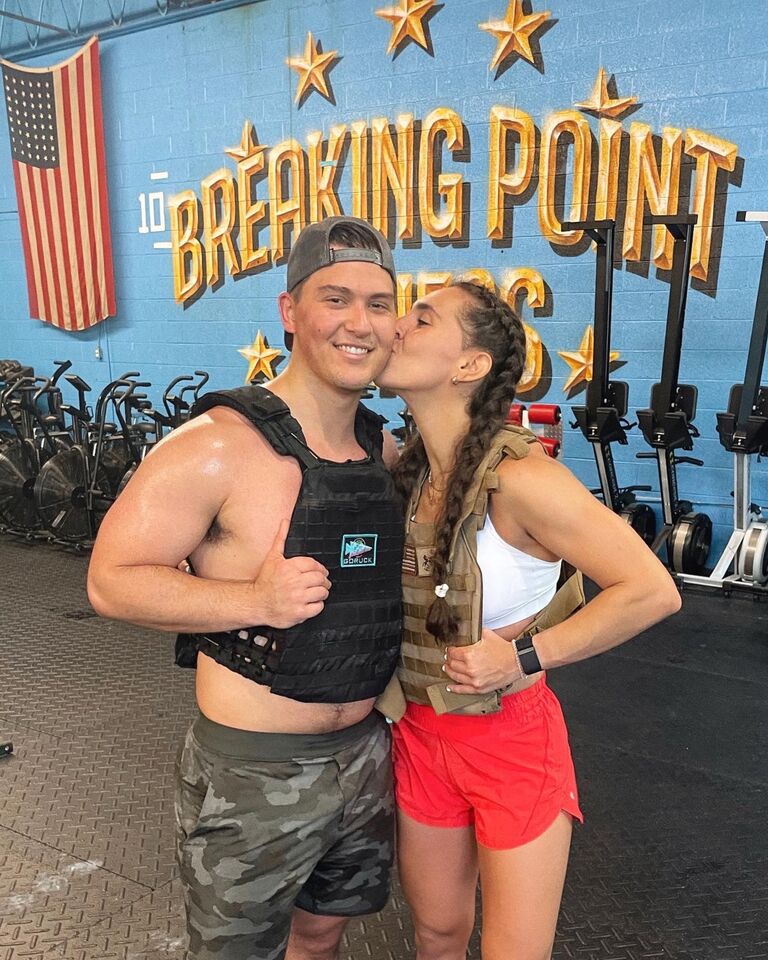 A picture of us at our favorite place doing our favorite thing!