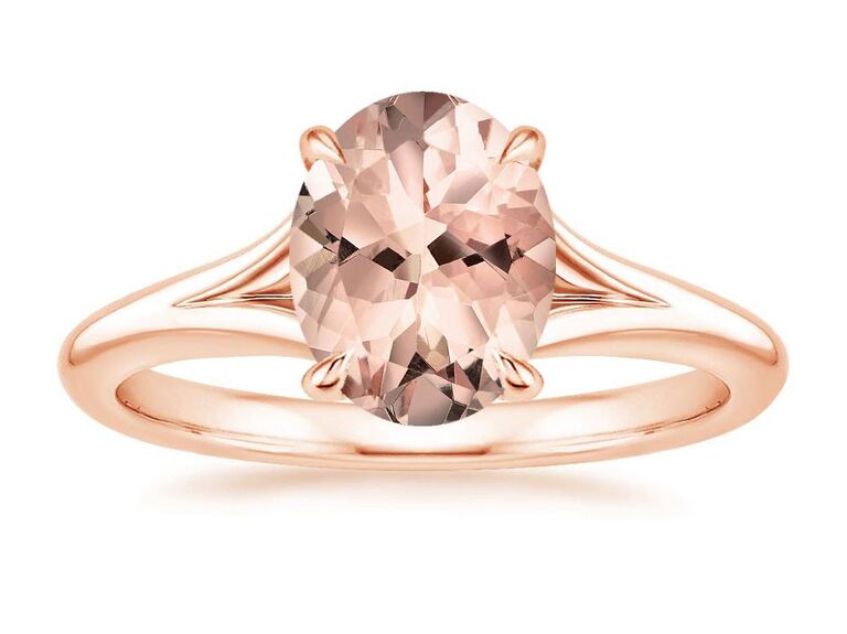 oval-cut morganite engagement ring