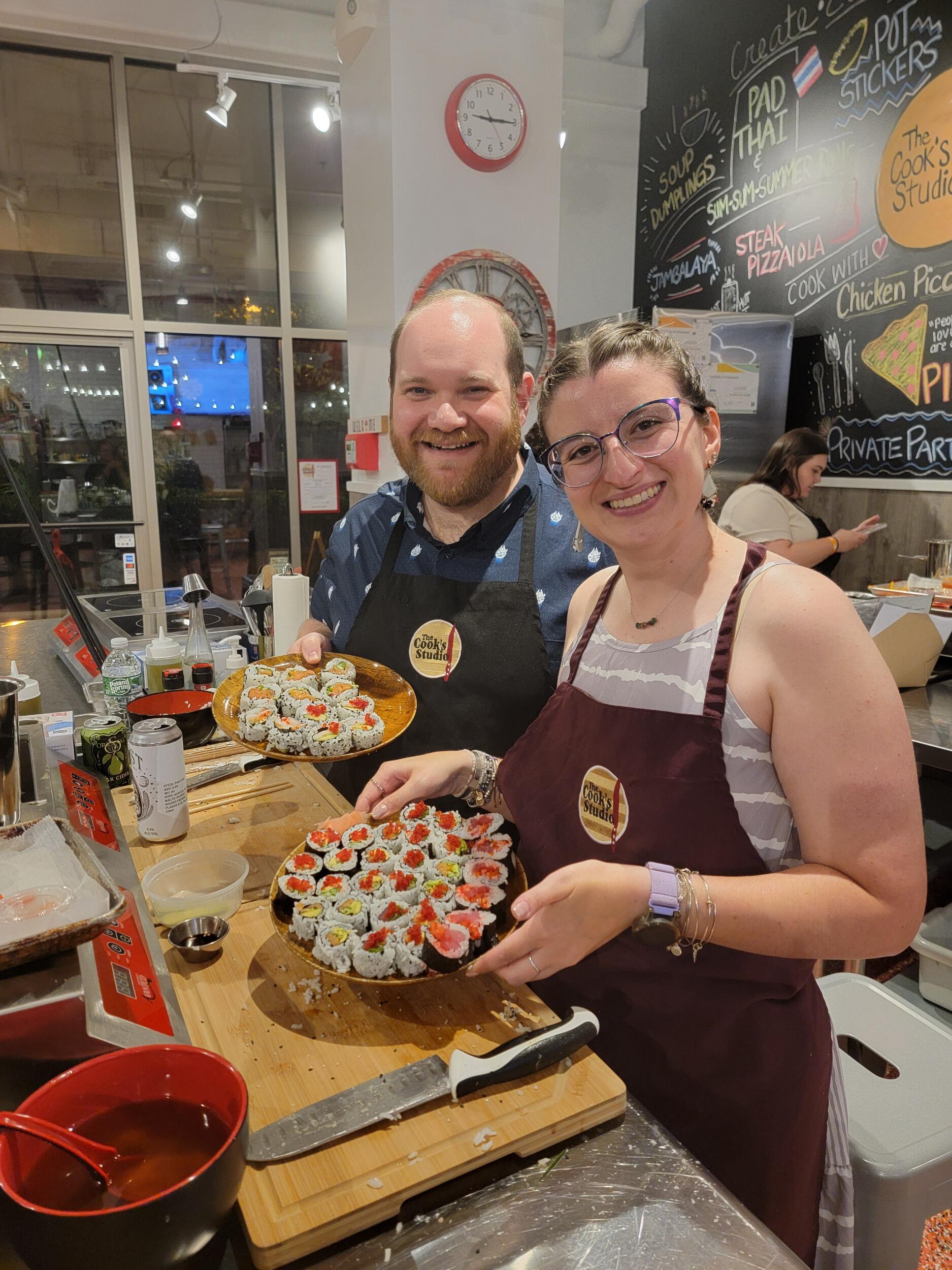 First sushi making class!