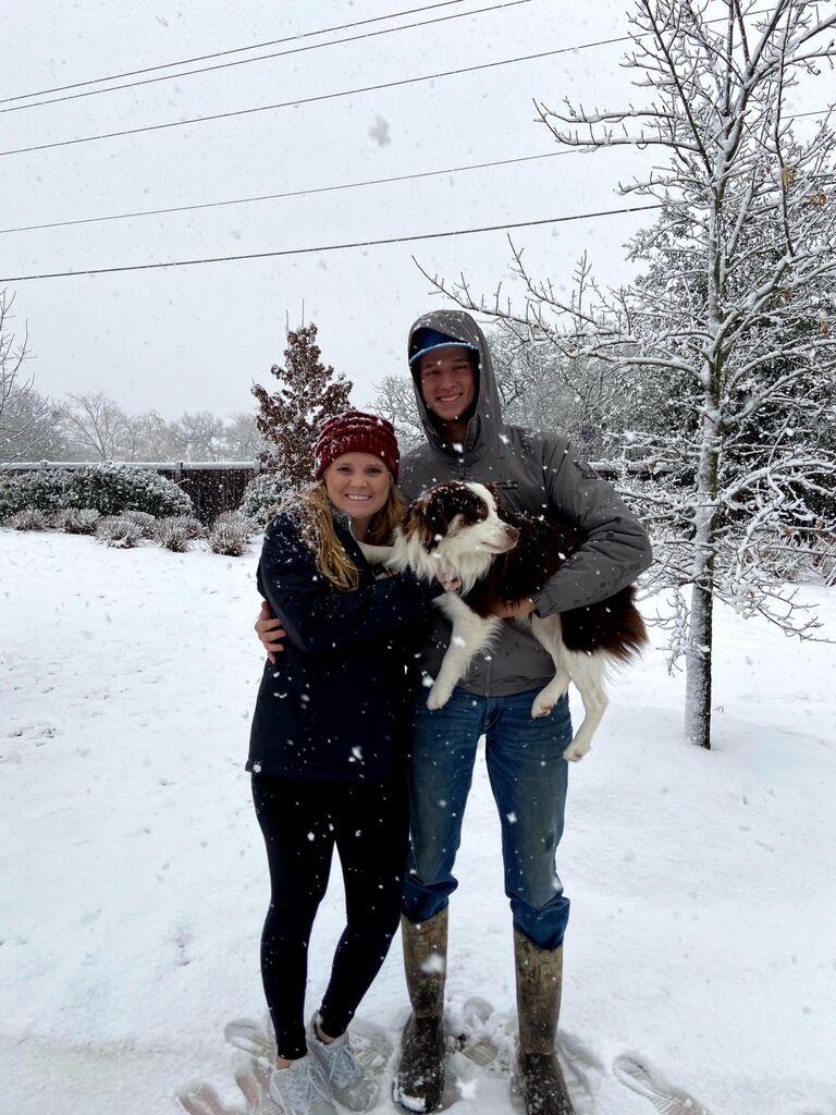 Snow day! This was Louis' first time seeing snow!!!