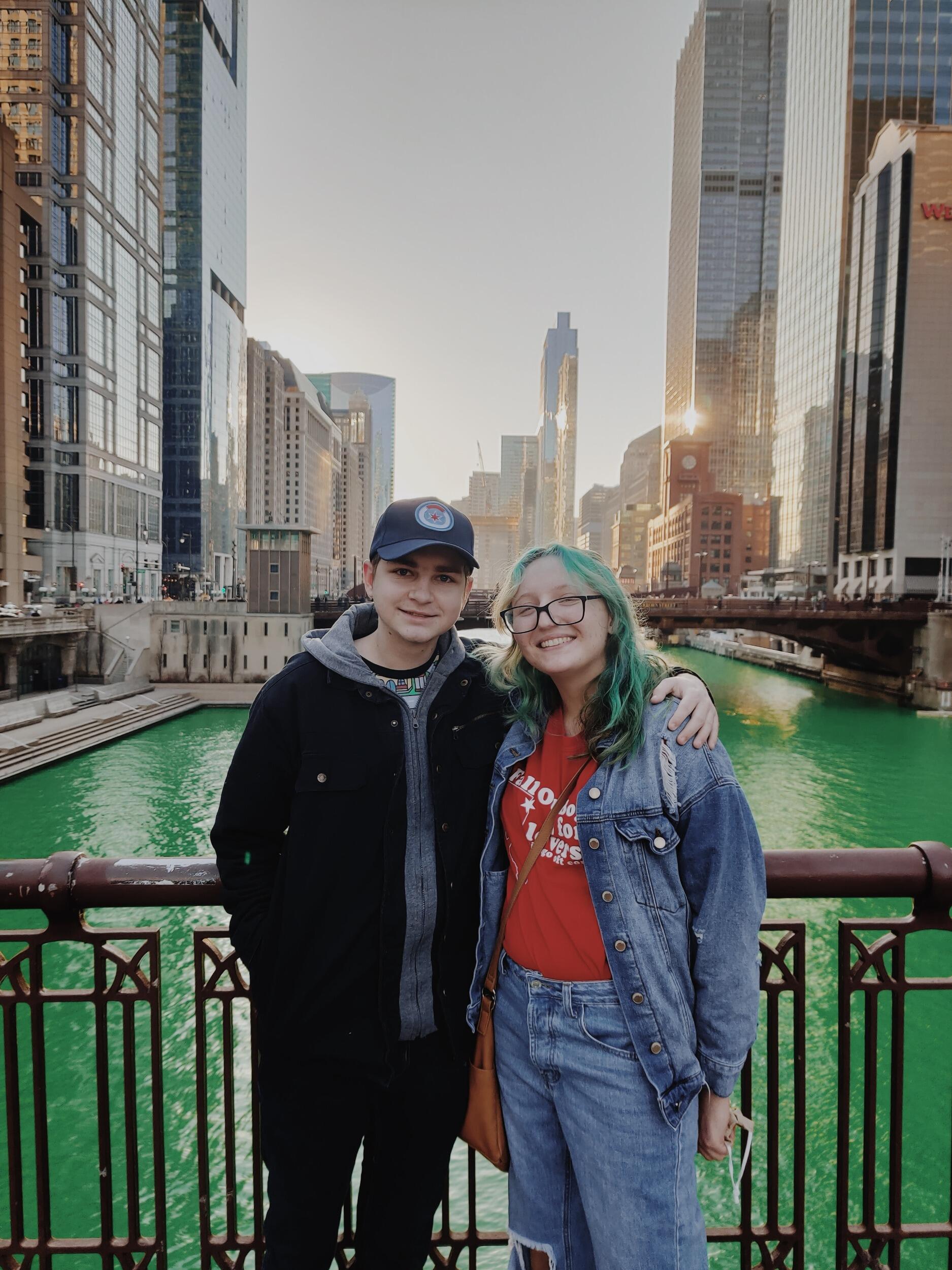St Patrick's Day at the green Chicago River