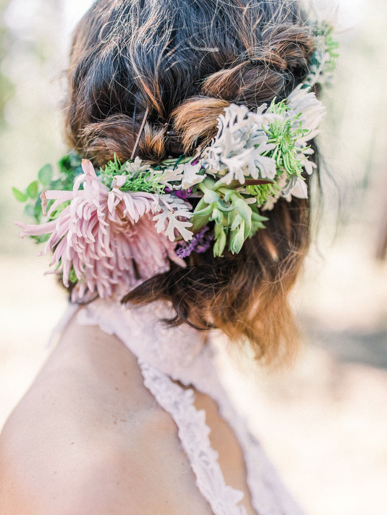 country wedding hairstyles half up