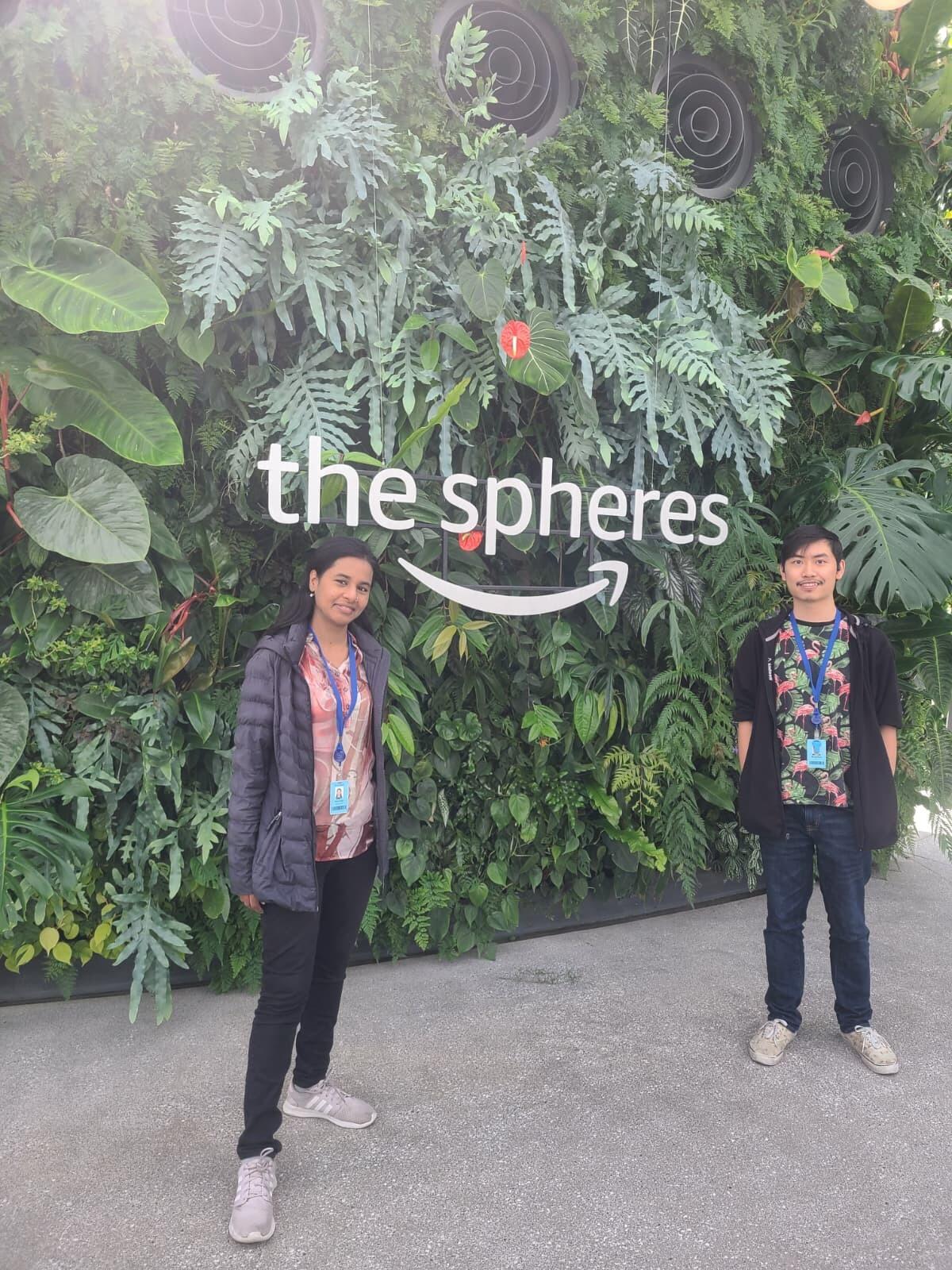 Our first visit to the Amazon Spheres.