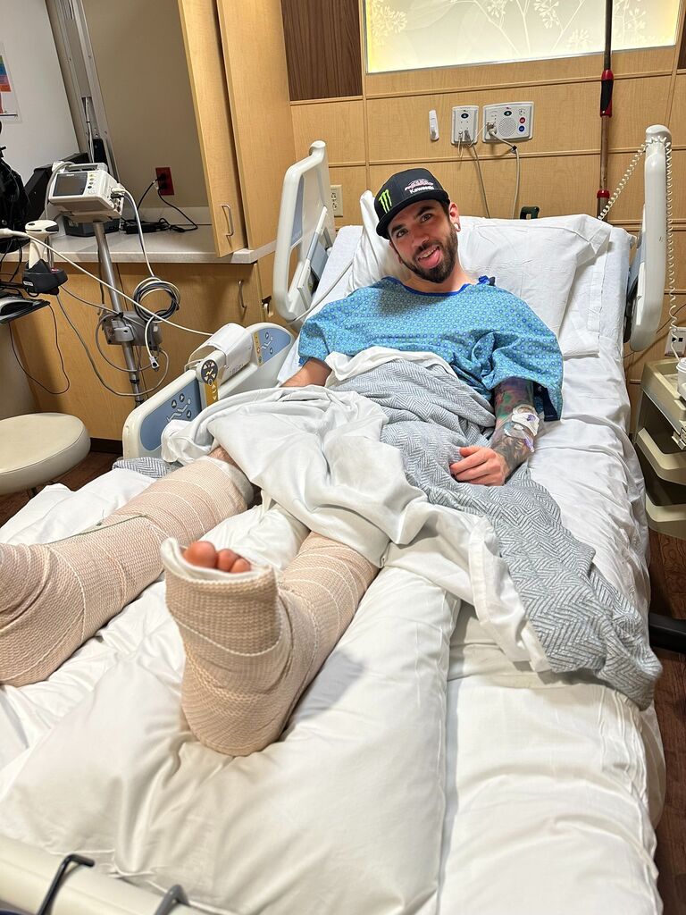 Tyler thought wedding planning was too easy, so he broke both his ankles