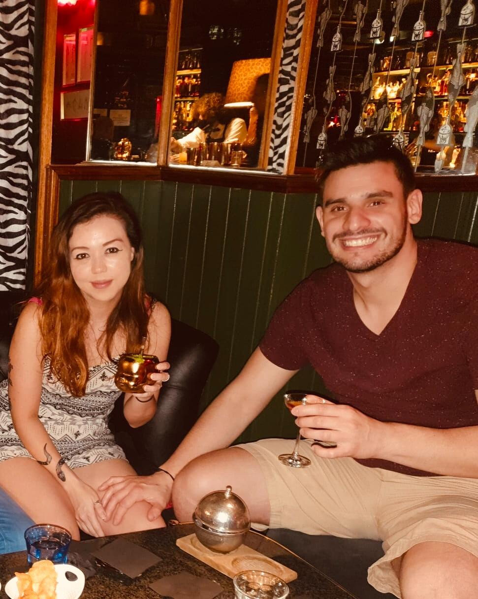 Their first human interaction at a bar after surviving a 3-month lockdown 
