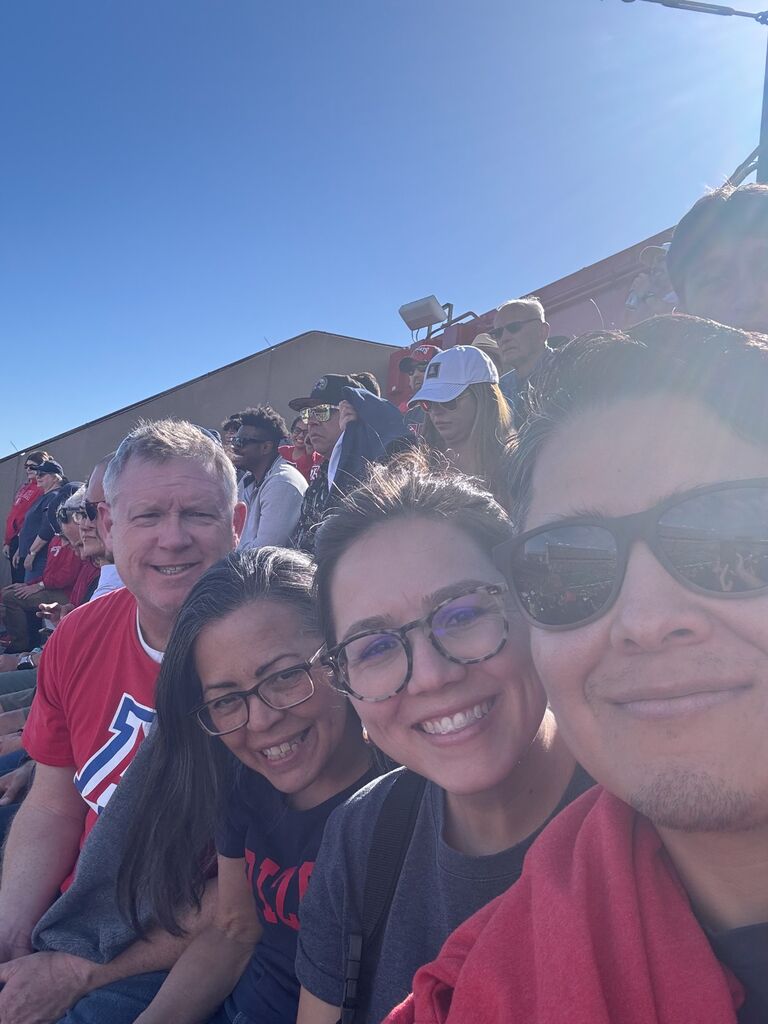 U of A football game with Becka's parents.