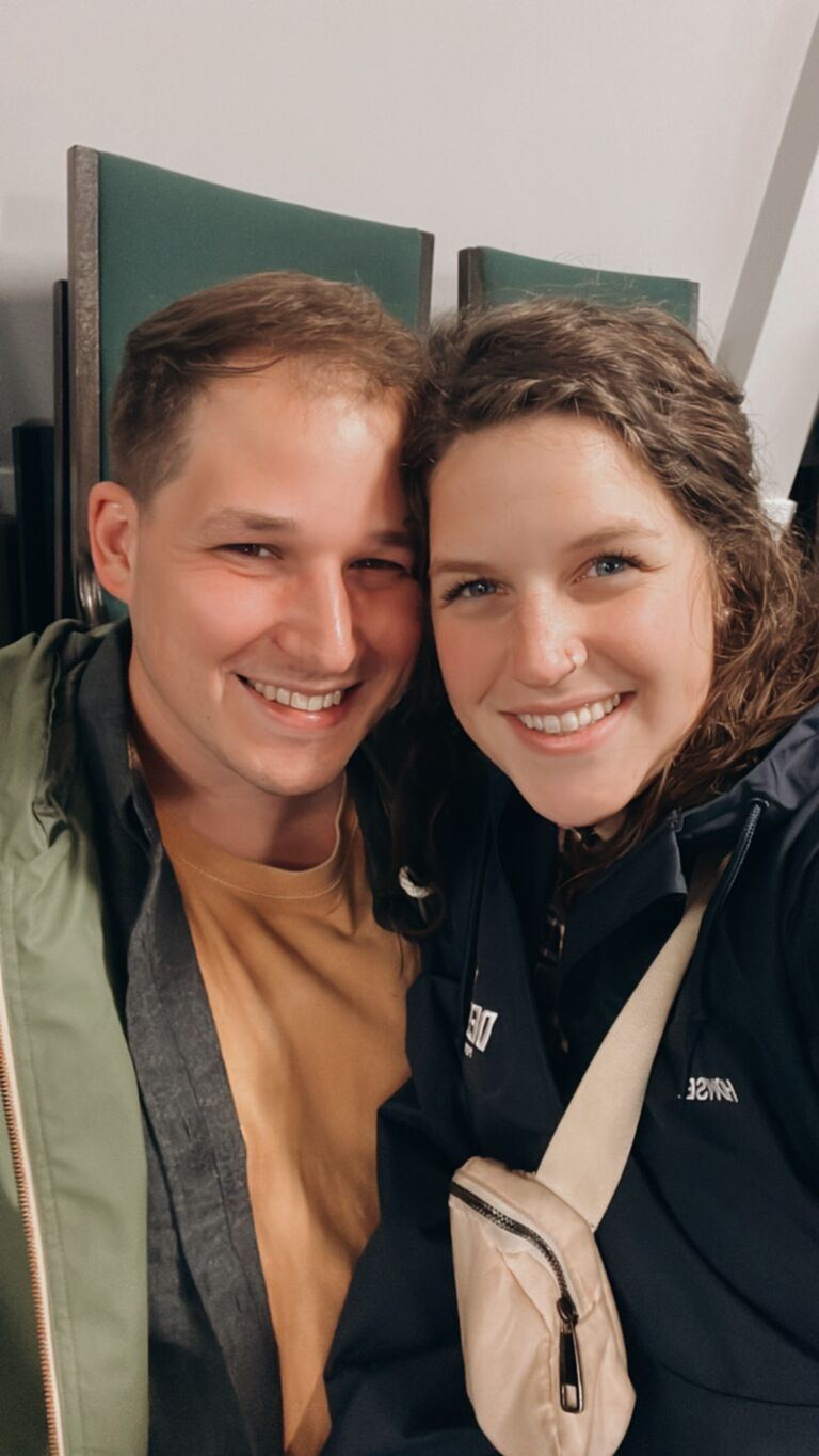 Zach and Abby's first church retreat with Grace Church. Zach was telling everyone his plan to propose the next weekend - Abby had no idea. 