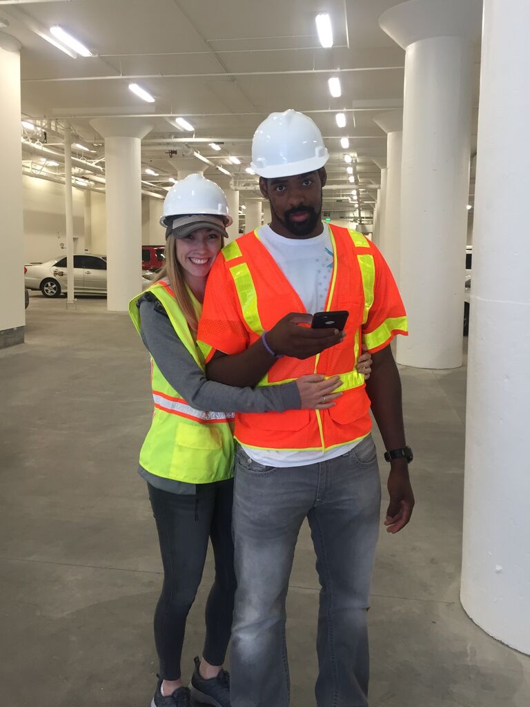 Sporting some safety gear in SF! :D