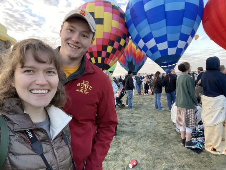 At the Albuquerque International Balloon Fiesta, when Kiely and Nathan came to visit!