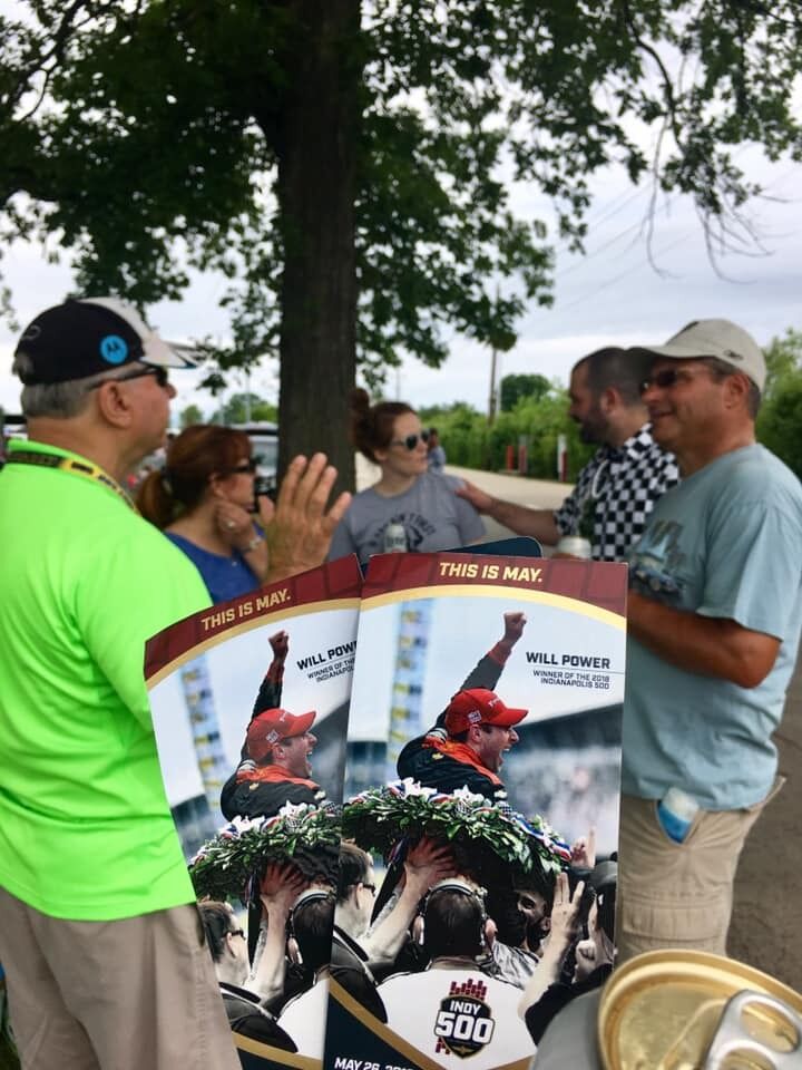 THE tree gathering at Indy 500 with the Porters, Indianapolis, IN.